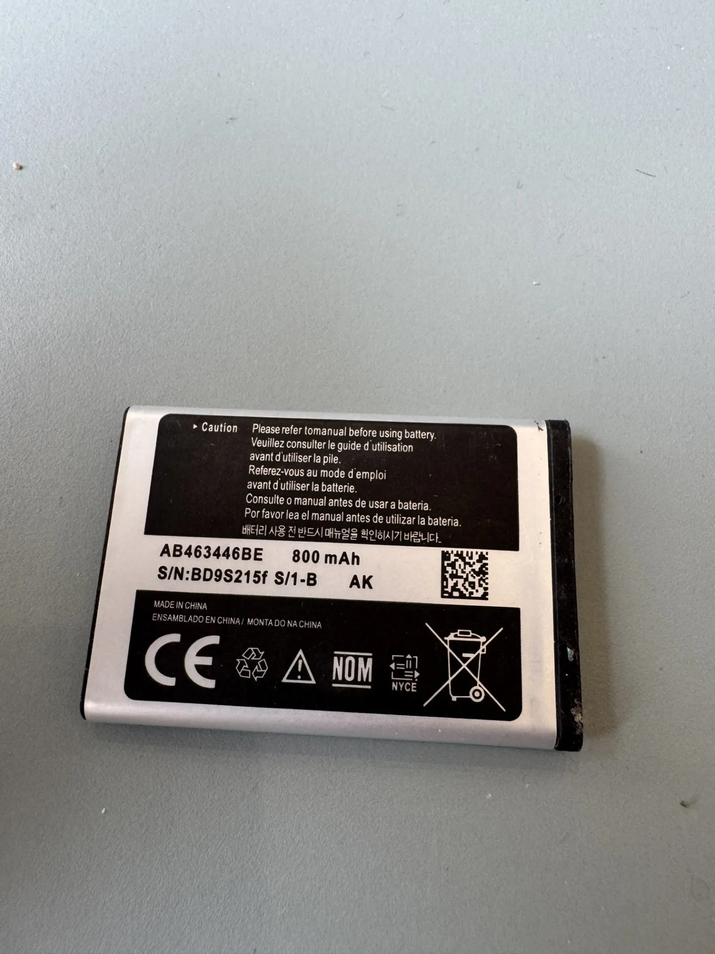 Samsung AB463446BE oriģinālais akumulators (800 mAh)