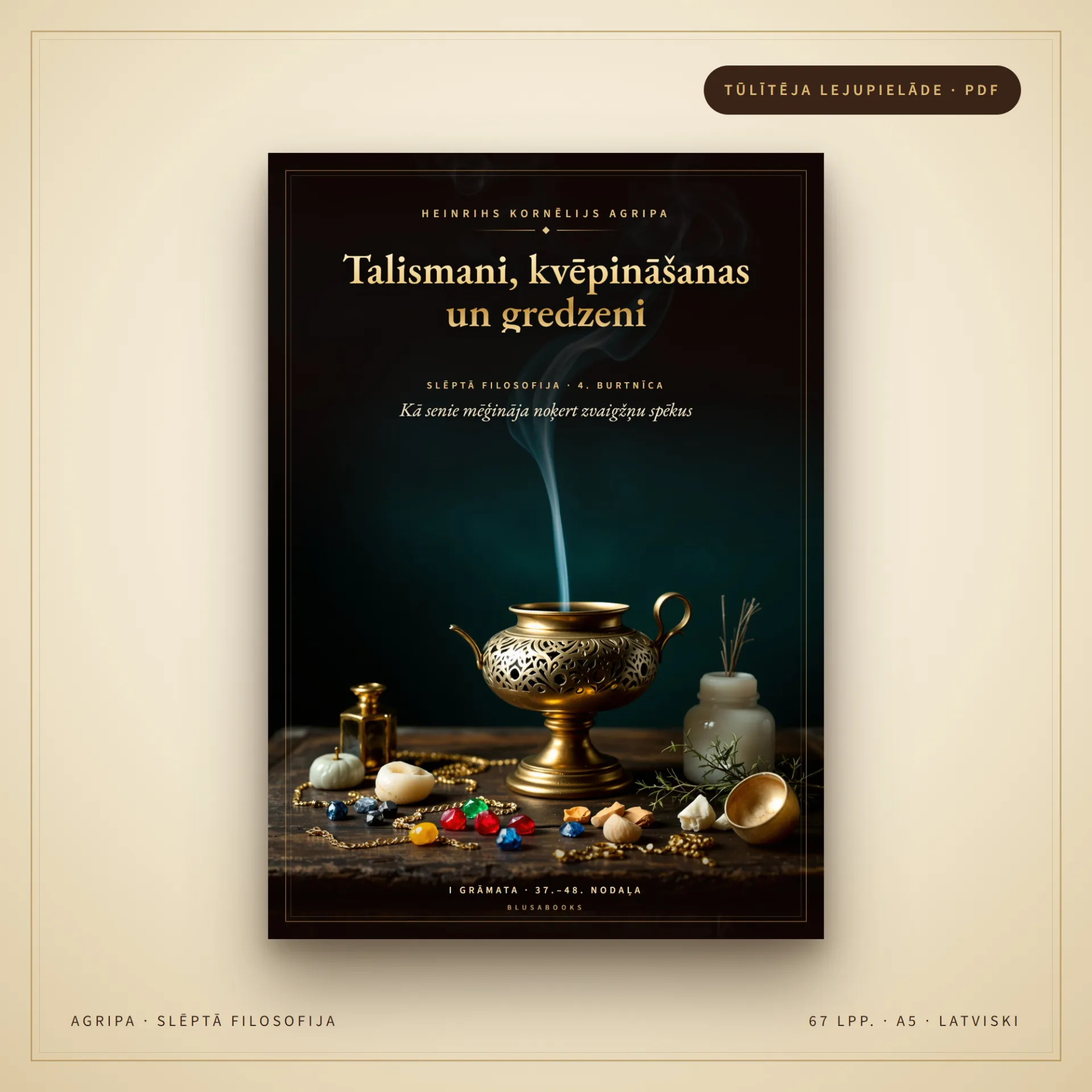 Talismani, kvēpināšanas un gredzeni — Agripa, Slēptā filosofija: I grāmata, 37.–48. nodaļa, pirmoreiz latviski, ar skaidrojumiem un ilustrācijām