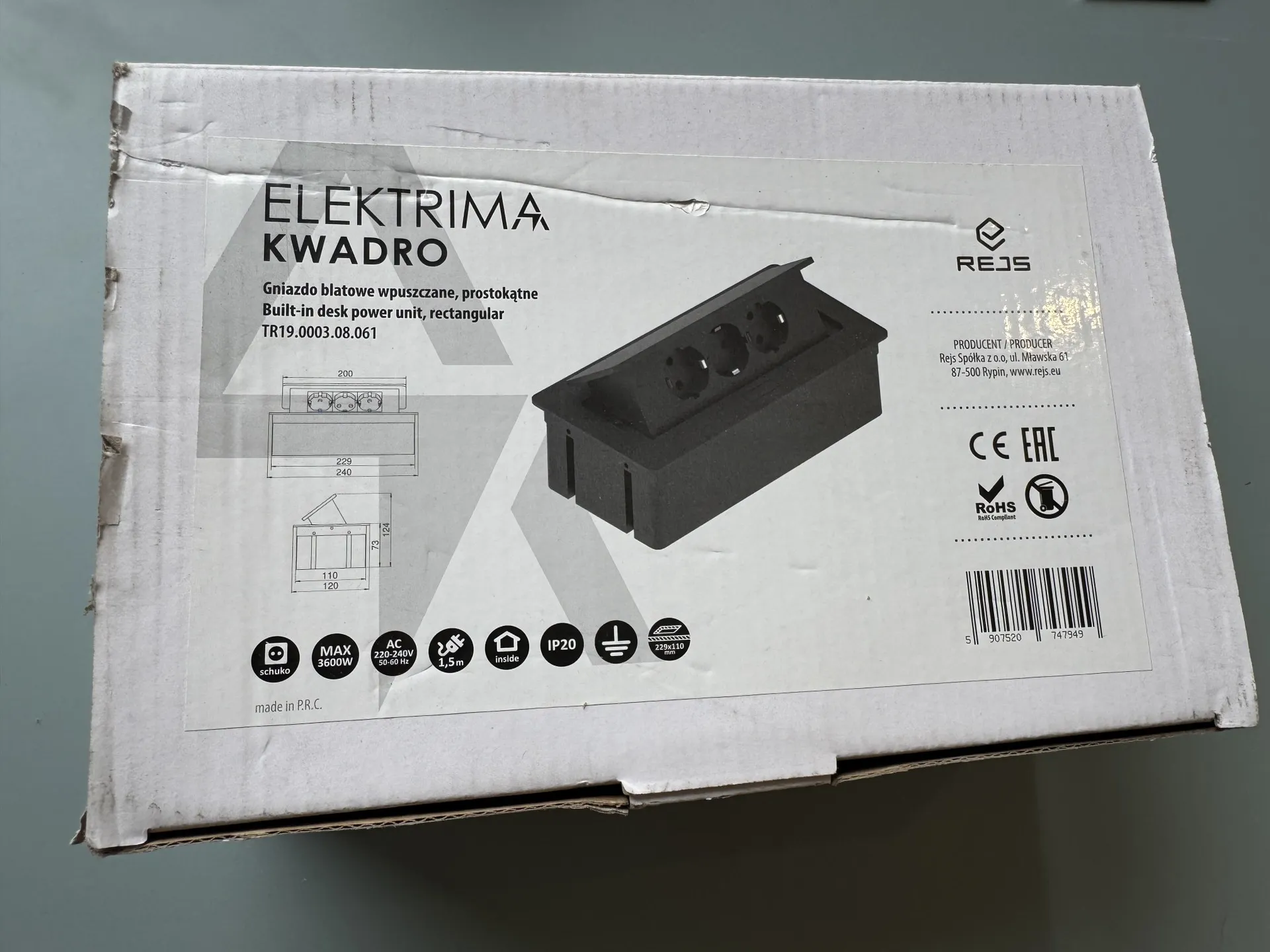 Iebūvējamā elektrības kontaktligzda